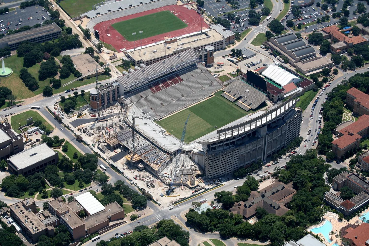 DKR Texas Memorial Stadium, Austin, Texas - Aerial Construction Progress Photographer - Aerial Drone Image - Construction Aerial Photography and Video - TX