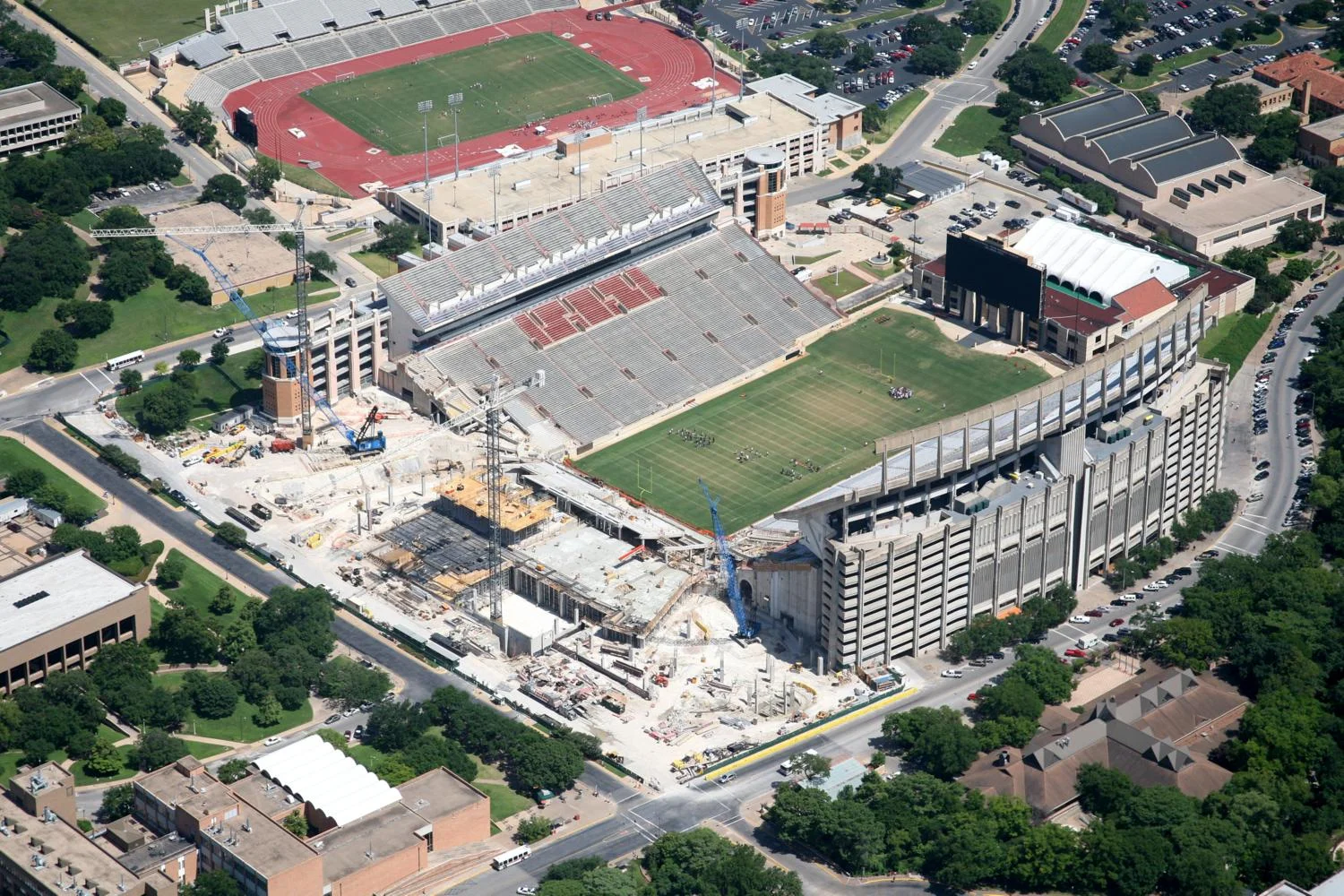 DKR Texas Memorial Stadium, Austin, Texas - Aerial Construction Progress Photographer - Aerial Drone Image - Construction Aerial Photography and Video - TX