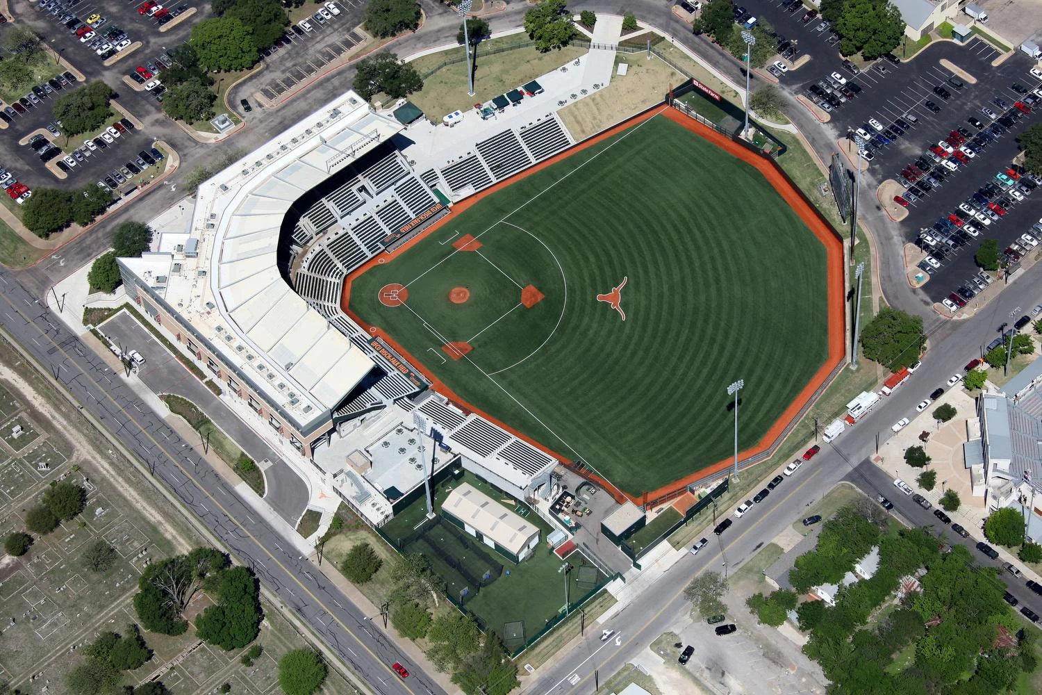Disch-Faulk Field - Texas Longhorns Baseball, Austin, Texas aerial, drone, and ground photography, Austin, TX