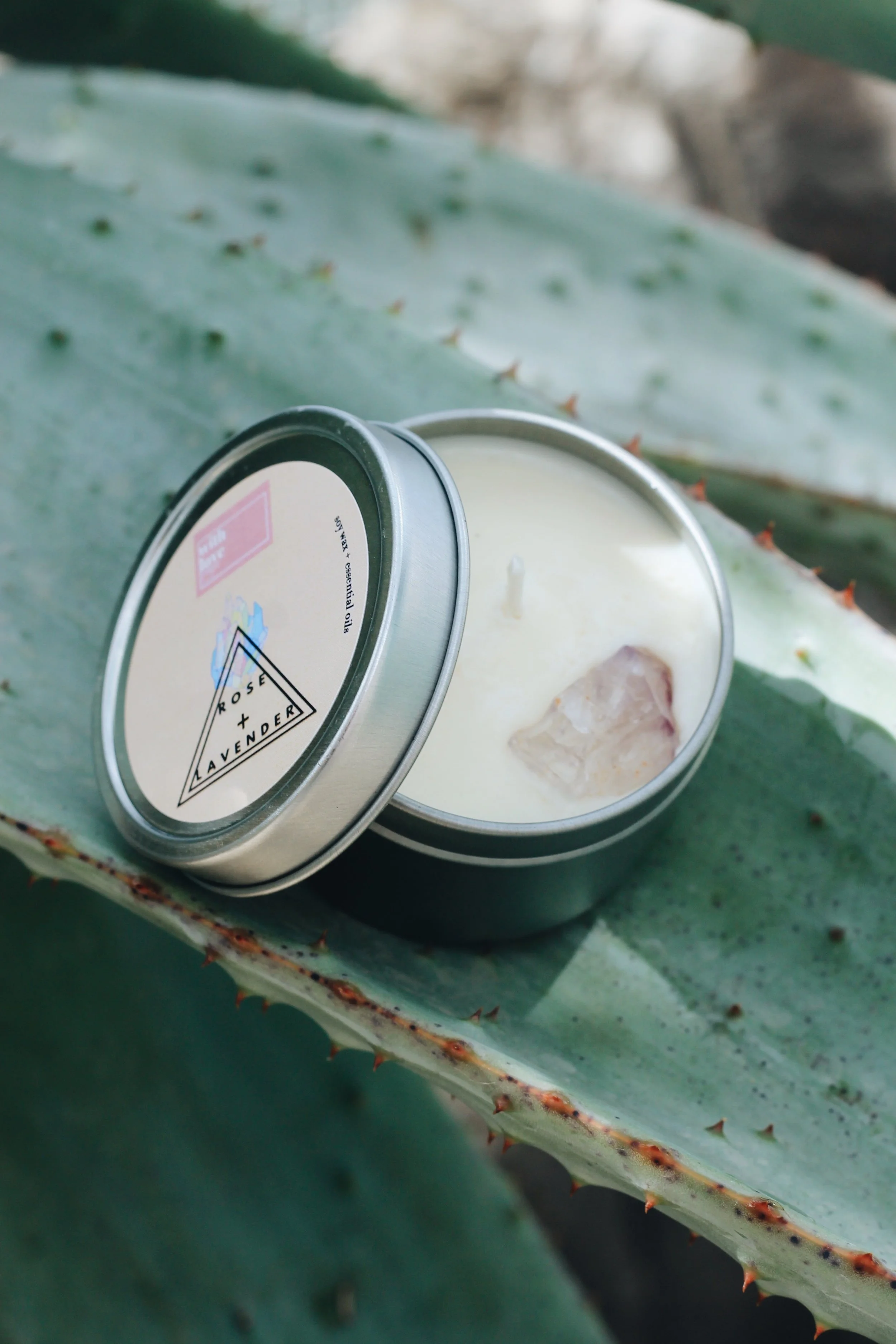 Rose + Lavender Travel Candle (2oz)