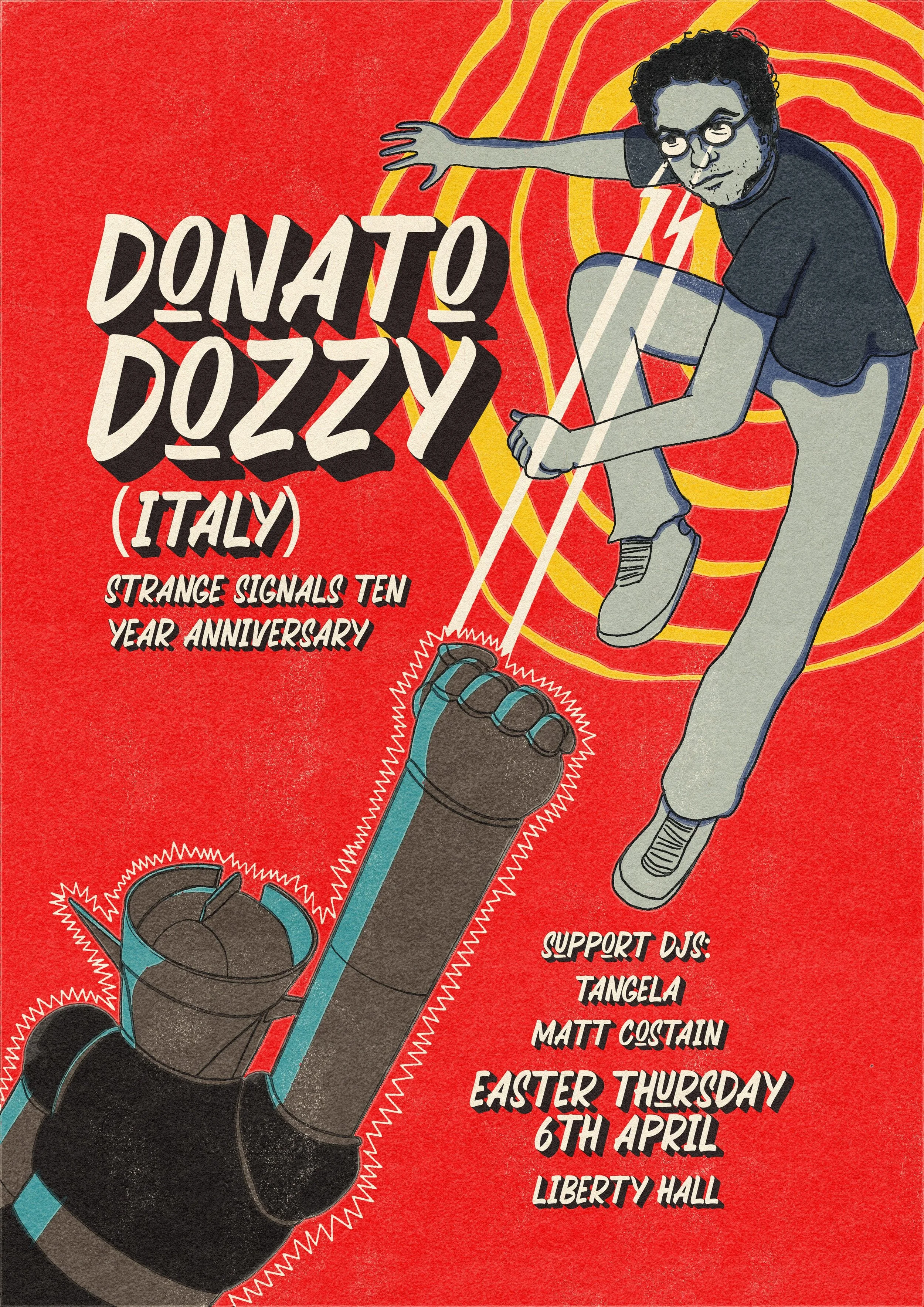 POSTER DESIGN FOR STRANGE SIGNALS 10TH ANNIVERSARY PARTY
