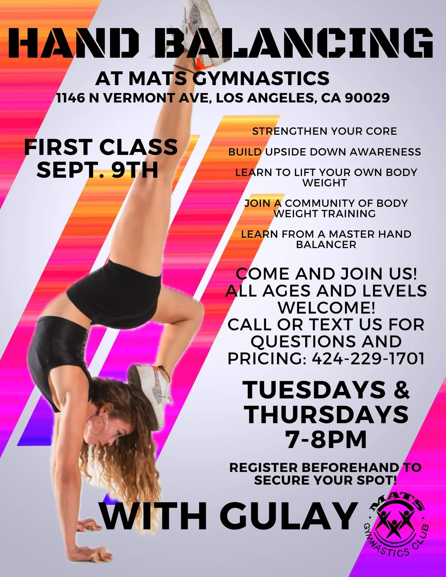 Mat Program Flyer Specialty Programs — MATS GYMNASTICS