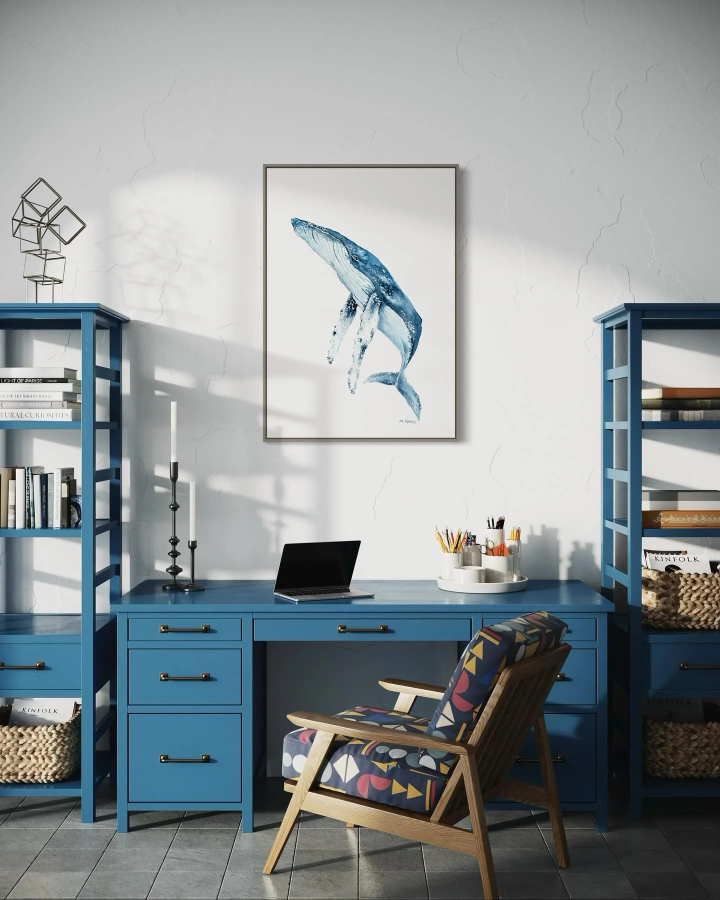 New product sneak peek! It&rsquo;s almost time for my July launch and this Humpback whale giclee print is the showstopper of the Collection. He&rsquo;s currently featured on a greeting card, but will be premiering as a NEW sticker design and an art p