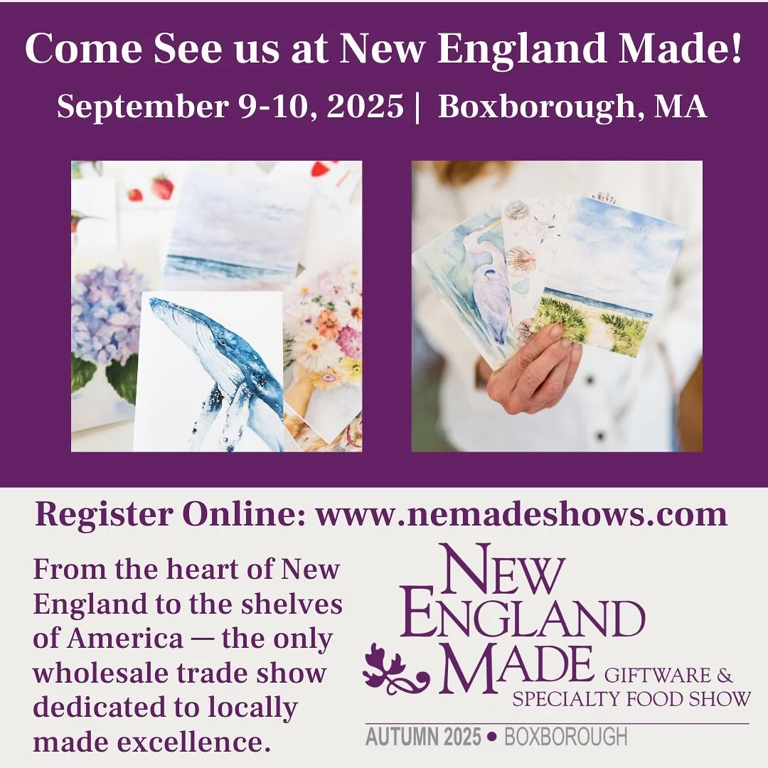 BIG NEWS!!! I&rsquo;m attending my first WHOLESALE Trade Show in September! Can&rsquo;t wait to share my whole line of cards, prints, calendars and more with buyers and retailers @nemadeshows in Boxborough MA. 9/9-10. Come shop my show specials and s