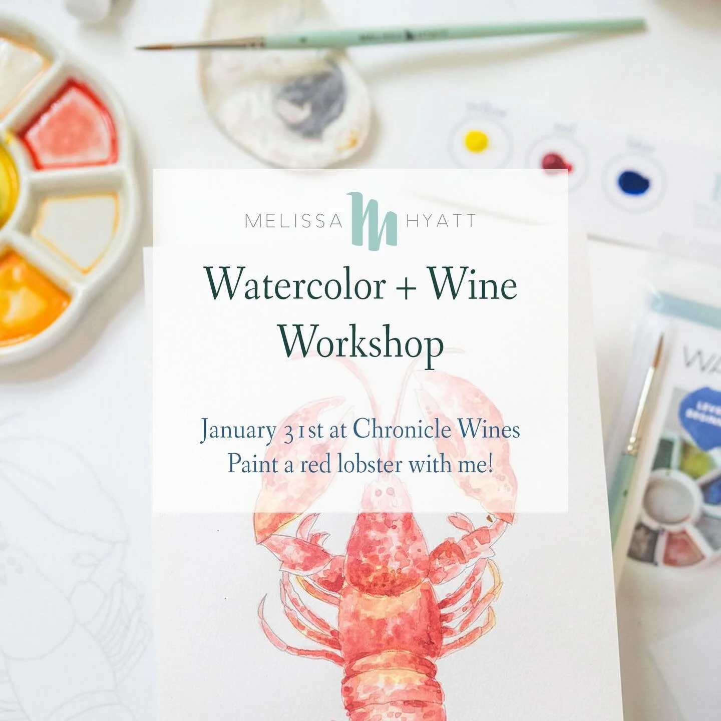 Paint with me!! Join me for my 1st watercolor workshop of 2026. Make a sweet Valentine gift!! WHEN- January 31st at 230 PM  WHERE-@drinkchronicle in Peconic NY.  WHAT-Attendees receive one of my NEW watercolor art kits, personal instruction, glass of