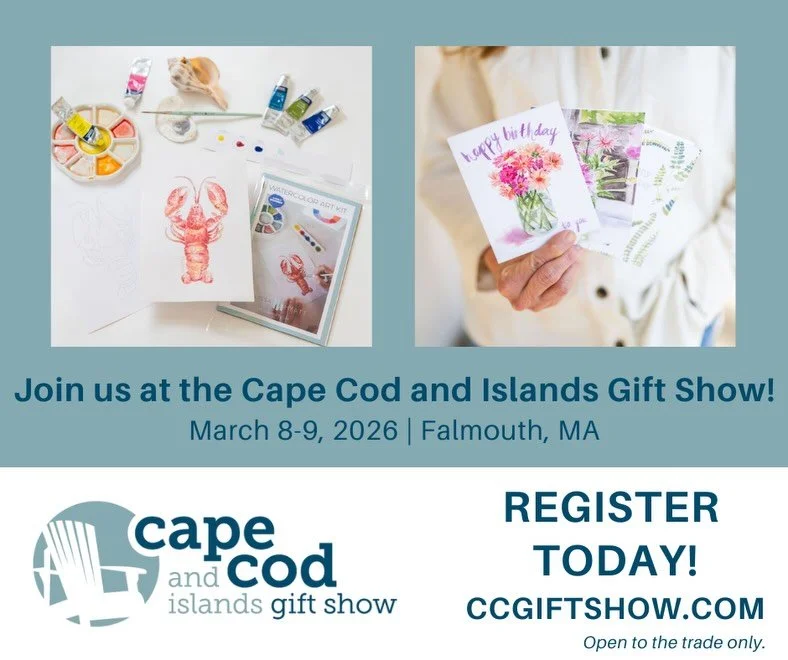 In the studio we are in full trade show prep mode! Updating catalogs, mailing out postcards, making travel plans and so much more! Come see us @ccgiftshows in Falmouth Mass. On the Cape!! Here&rsquo;s a sampling of a few NEW products and bestsellers 
