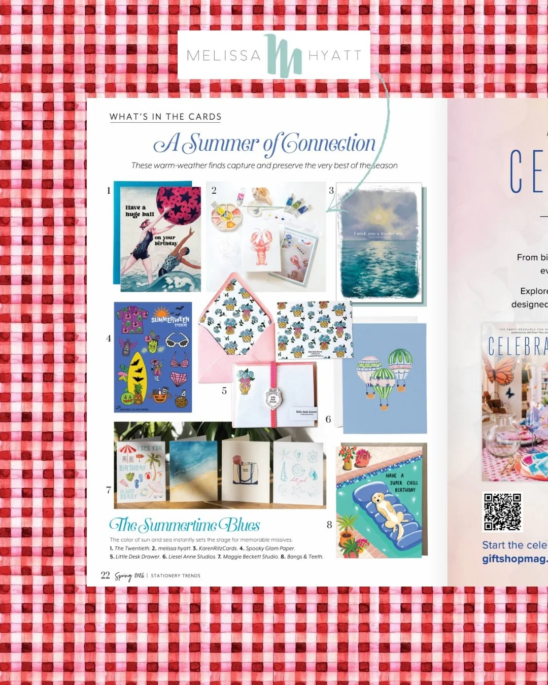 I&rsquo;m so honored to be featured in the Spring issue of @stationerytrend in the &ldquo;A Summer of Connection&rdquo; section! 

Thank you for including me @ms_sarah_schwartz !
P.S. don&rsquo;t forget &hellip; lobsters are a hot trend for this Summ