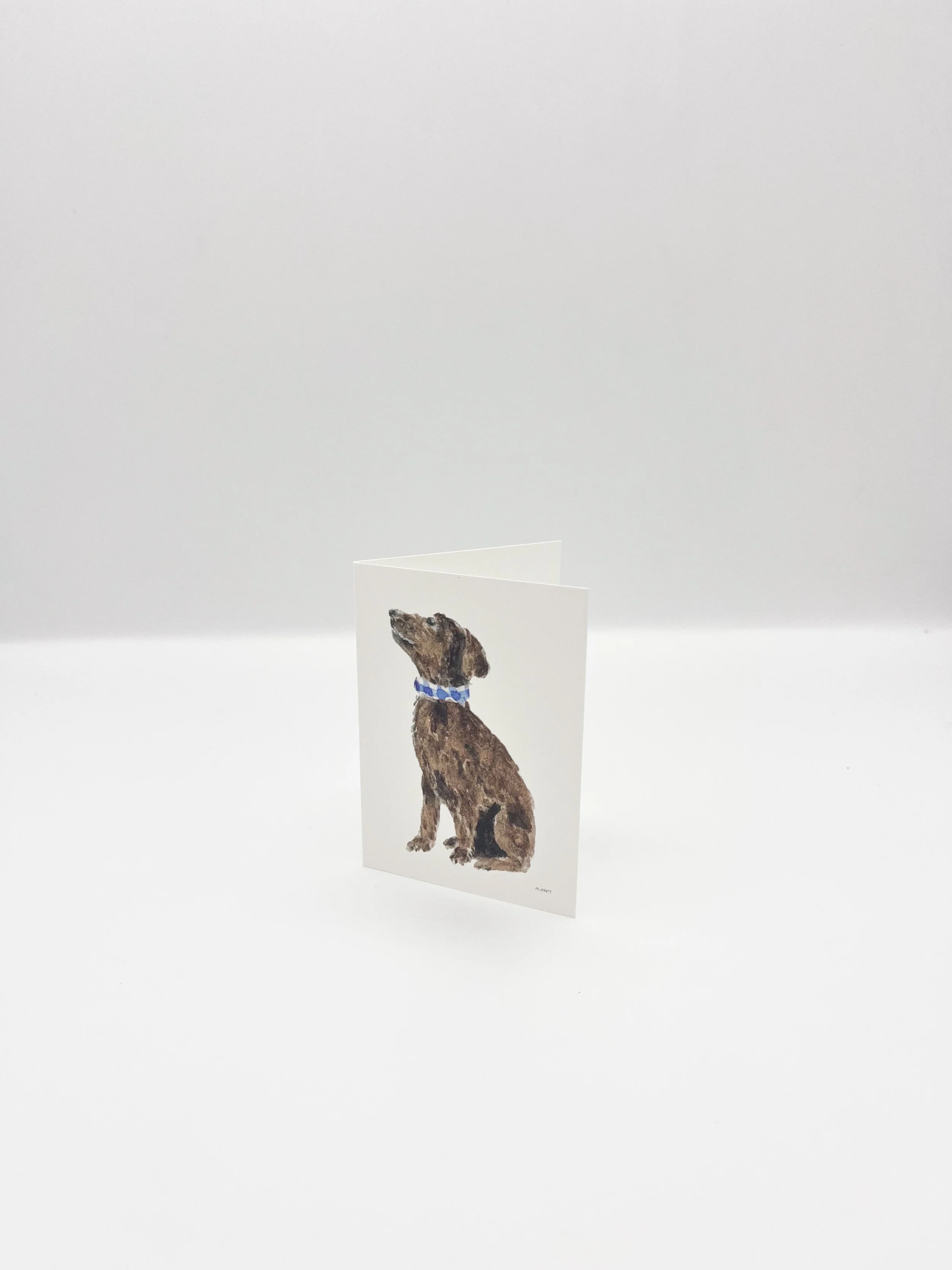 "Pup" mini dog enclosure card & envelope watercolor