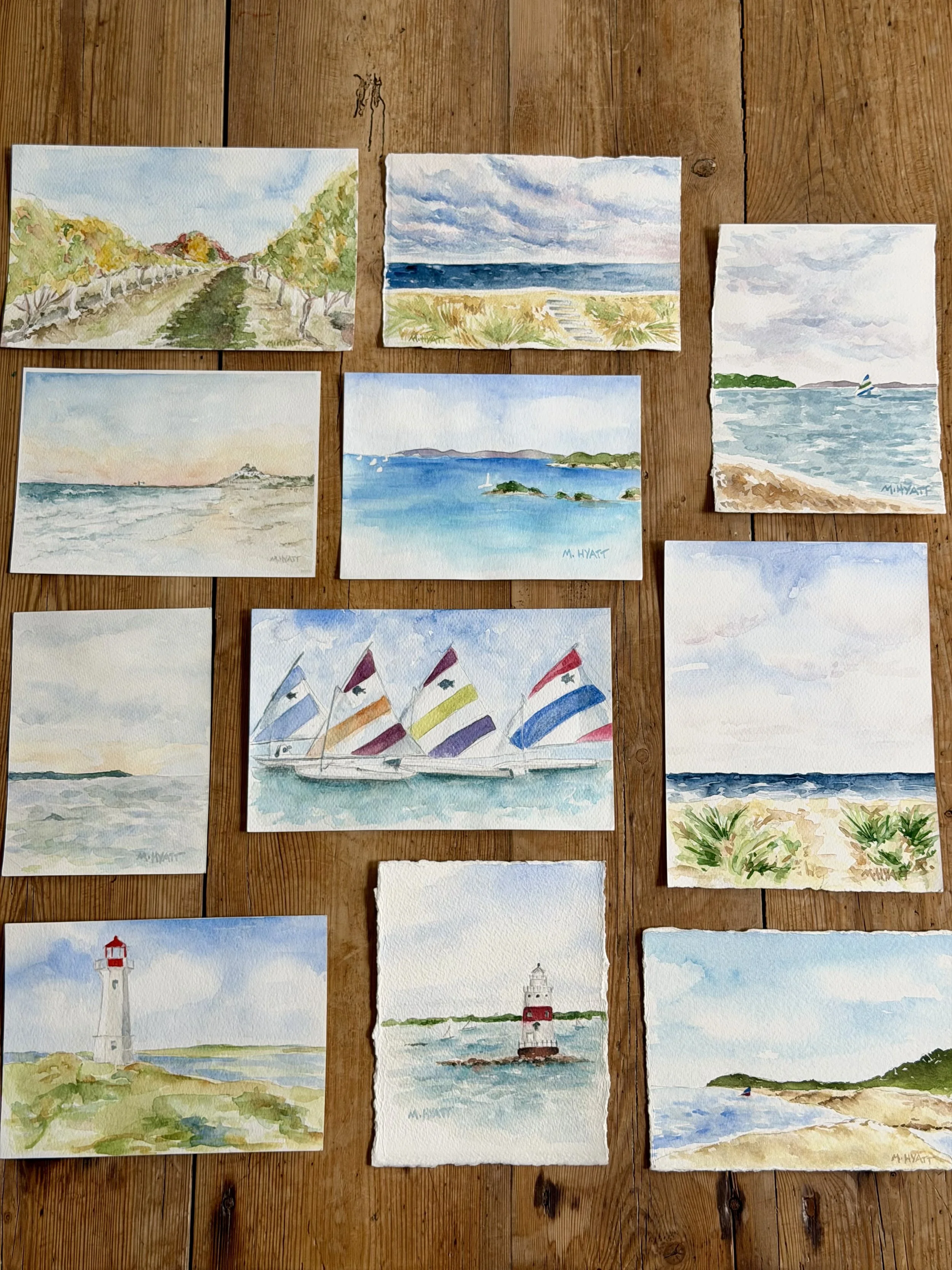 11 Little Landscapes Watercolor Collection - limited edition original artwork