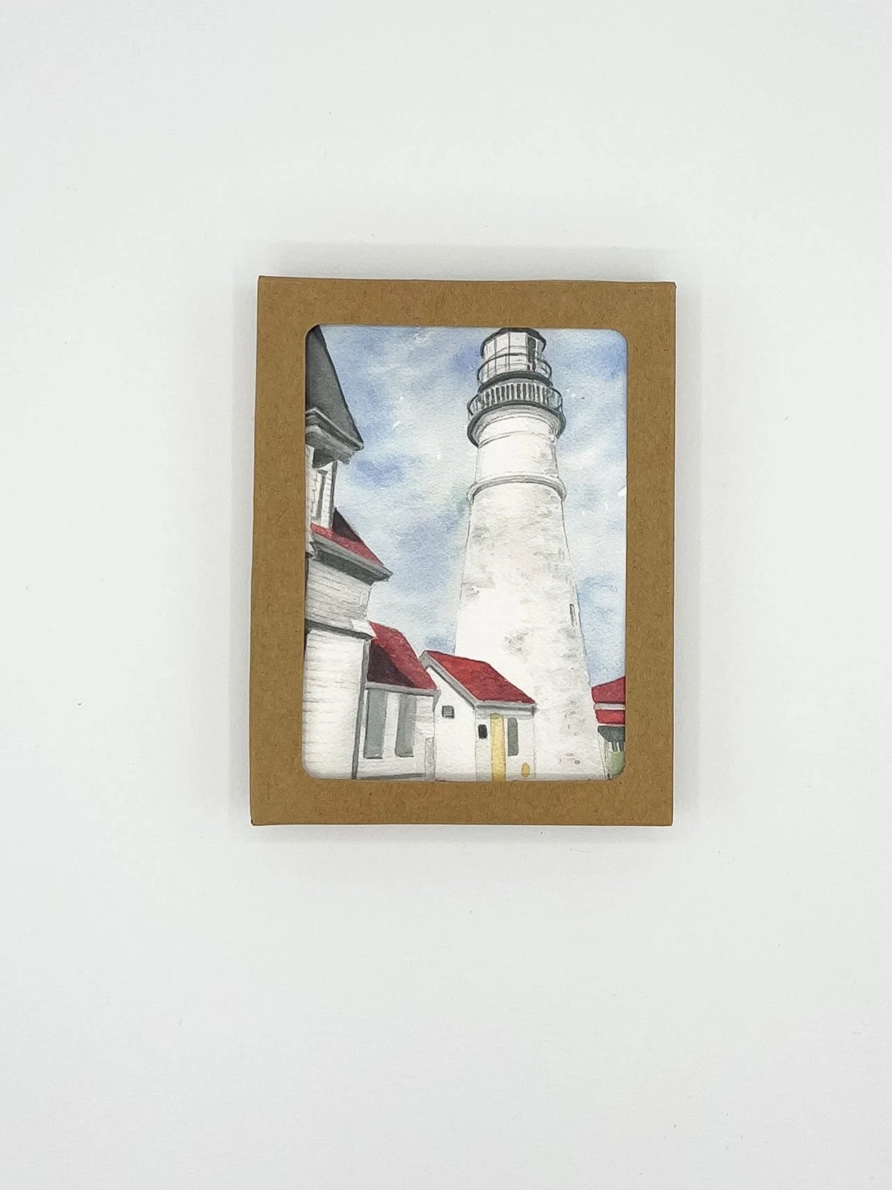 Portland head Light Boxed Set of 6 — Lighthouse Coastal Watercolor Card