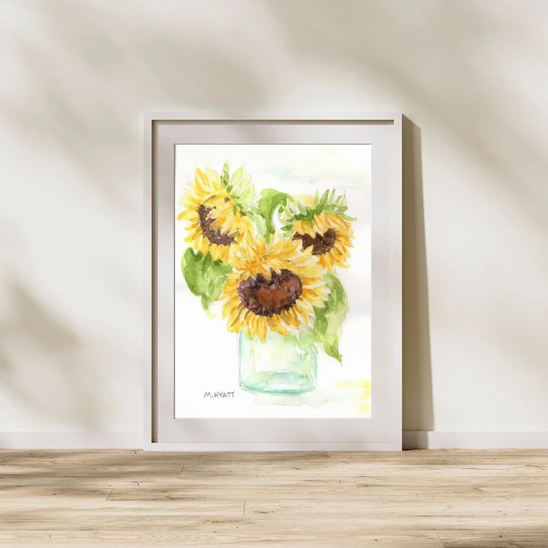 Melissa Hyatt watercolor art print florals