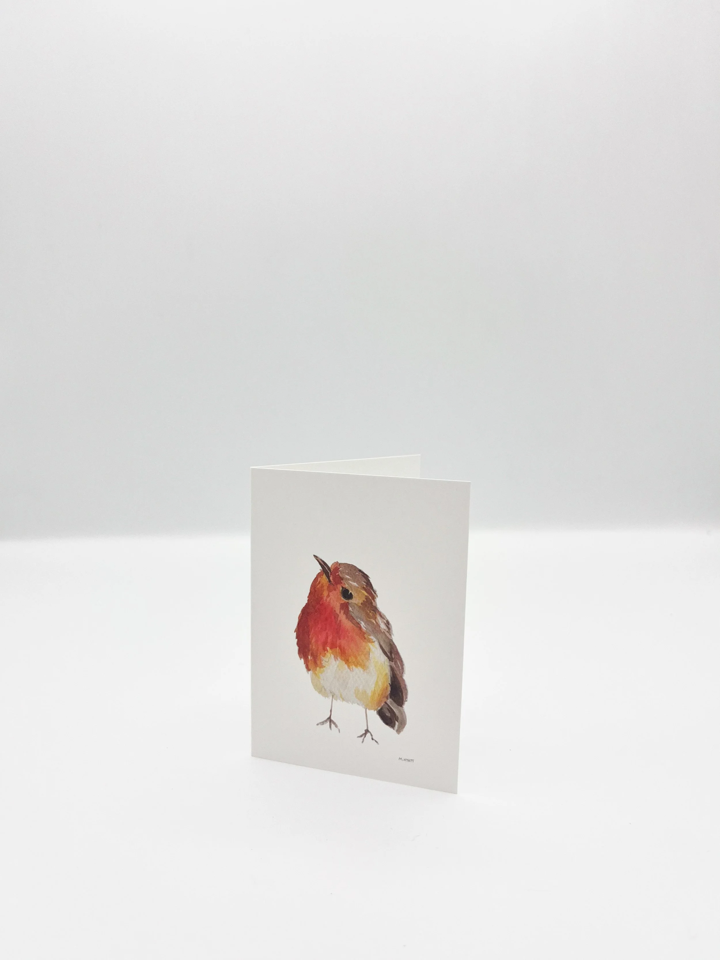 "Looking Up" mini watercolor enclosure card and envelope