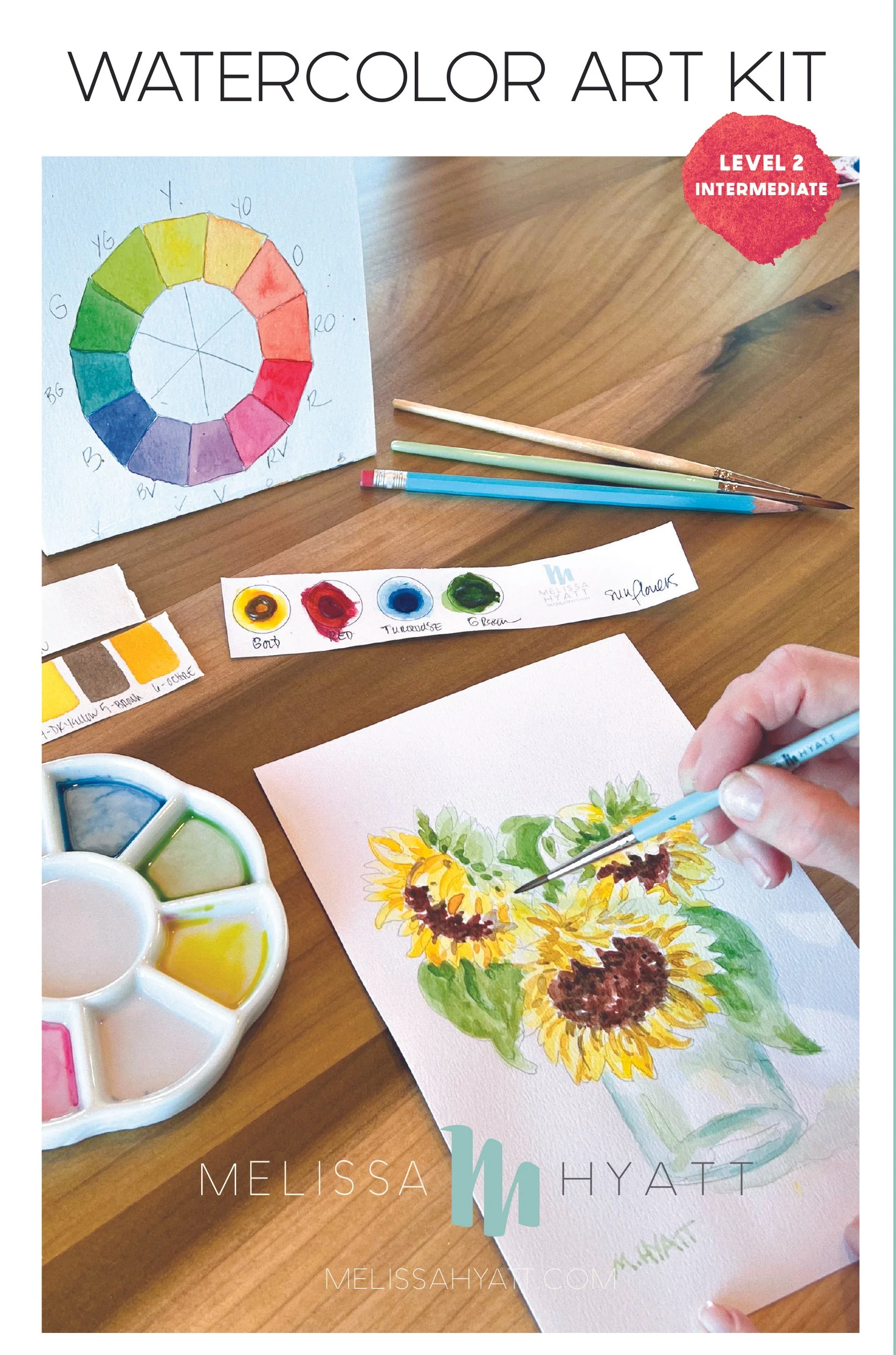 Sunflowers Watercolor Art Kit