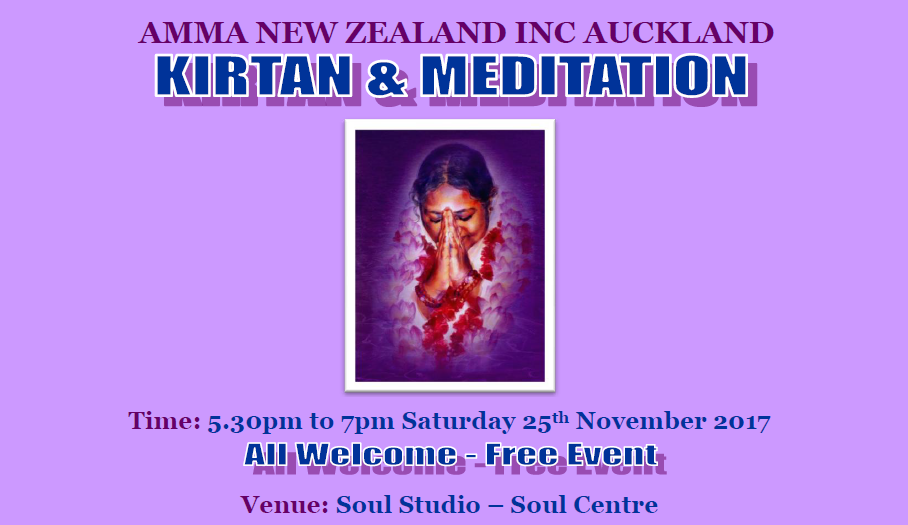 Kirtan & Meditation - Amma NZ Event
