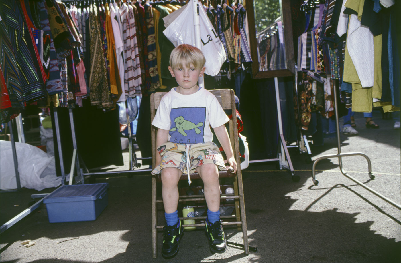 Lyle Jackson-Harris minding dad Stephen’s stall | 1992 | P41