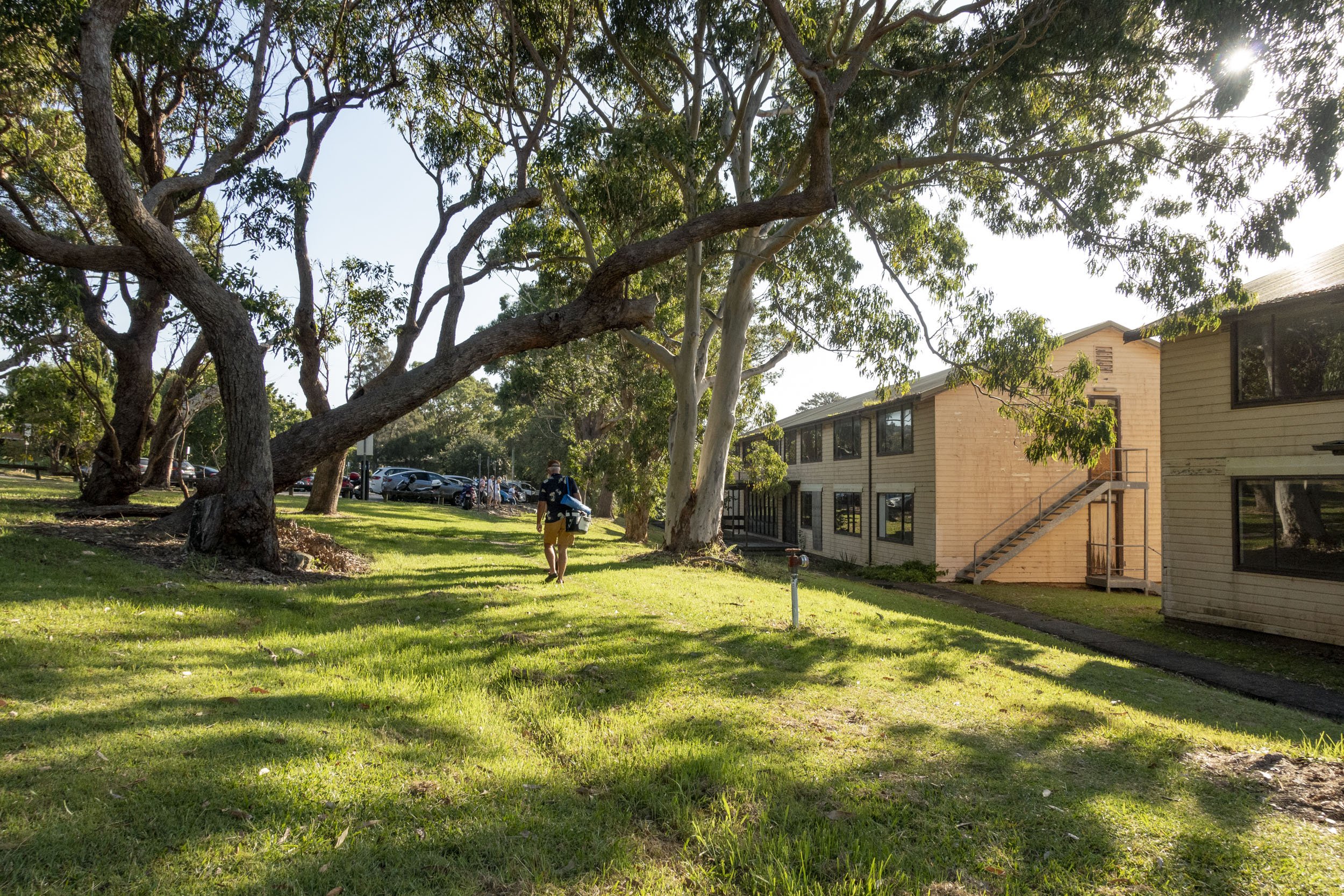 The construction and durability of the Barracks' hardwood materials constitute significant carbon sequestration.