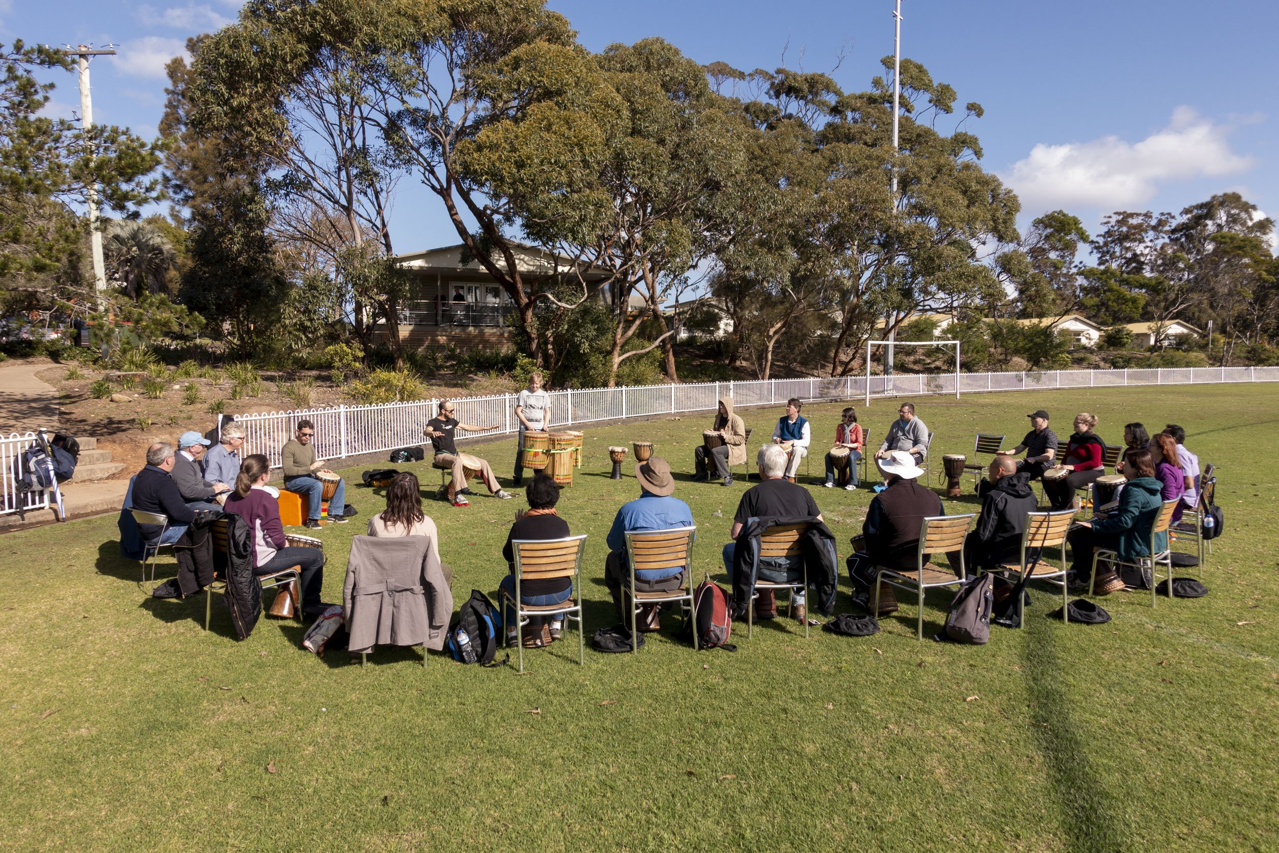 Middle Head Oval's open green space and accessibility attract various recreational activities. 