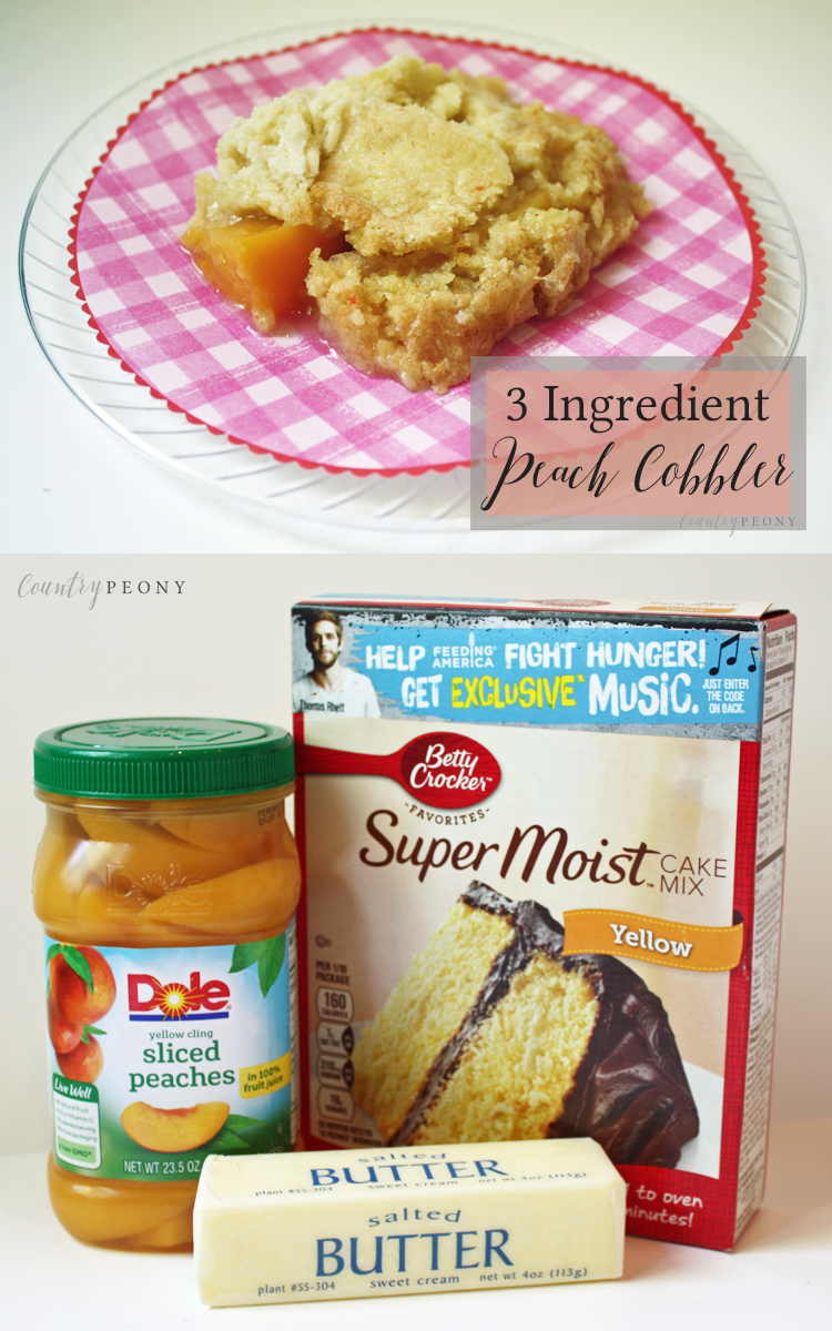 3 Ingredient Peach Cobbler — Country Peony