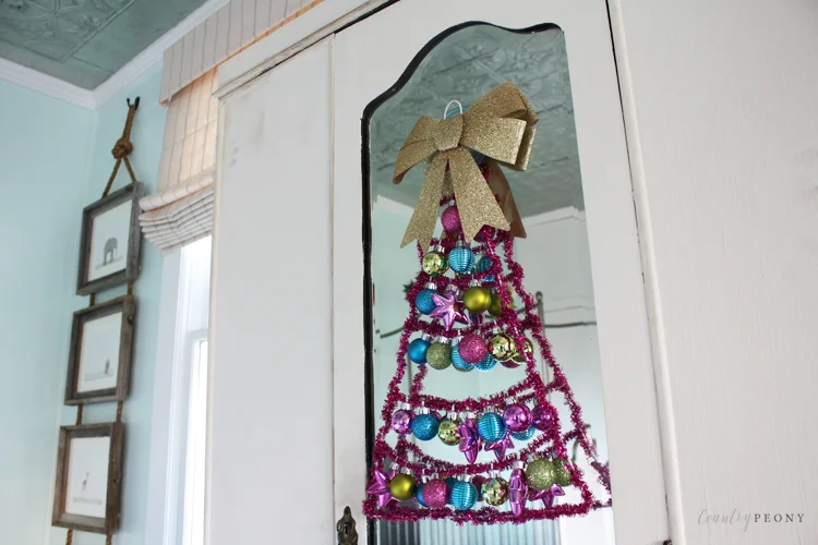 DIY Clothes Hanger Christmas Tree — Country Peony