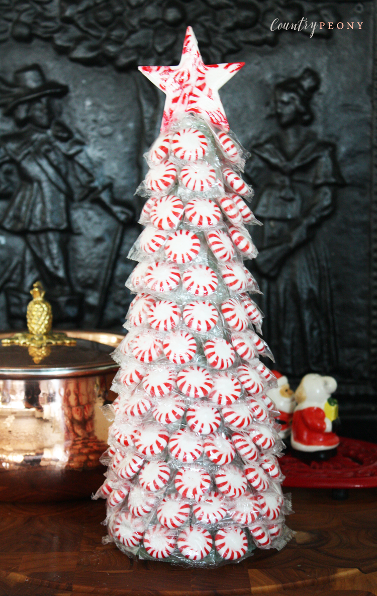 DIY Peppermint Candy Christmas Tree — Country Peony