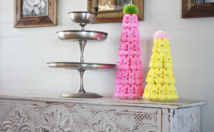 Diy Easter Bunny Peeps Topiary Country Peony Country Peony