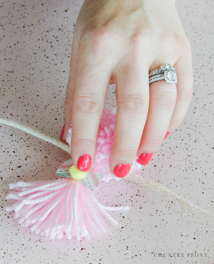 DIY Pom-Pom &amp; Tassel Bunny Garland - Country Peony Blog