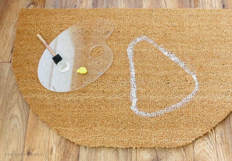 DIY Personalized Door Mats  How to Letter on Coir Mats! - Lemon Thistle