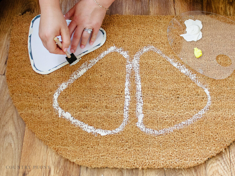 DIY Personalized Door Mats  How to Letter on Coir Mats! - Lemon Thistle