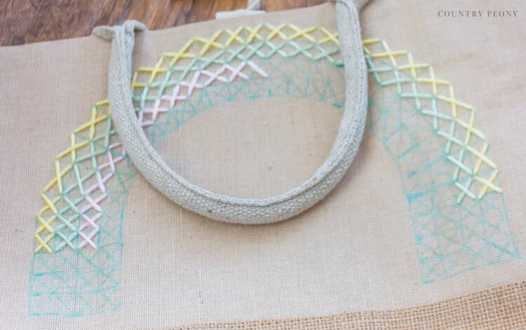 DIY Embroidered Rainbow Tote Bag Tutorial - Country Peony Blog