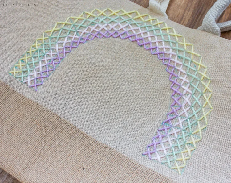 DIY Embroidered Rainbow Tote Bag Tutorial - Country Peony Blog