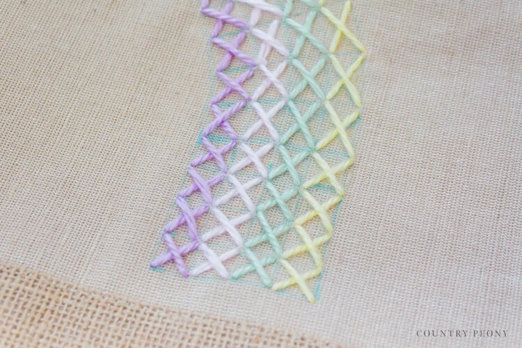 DIY Embroidered Rainbow Tote Bag Tutorial - Country Peony Blog