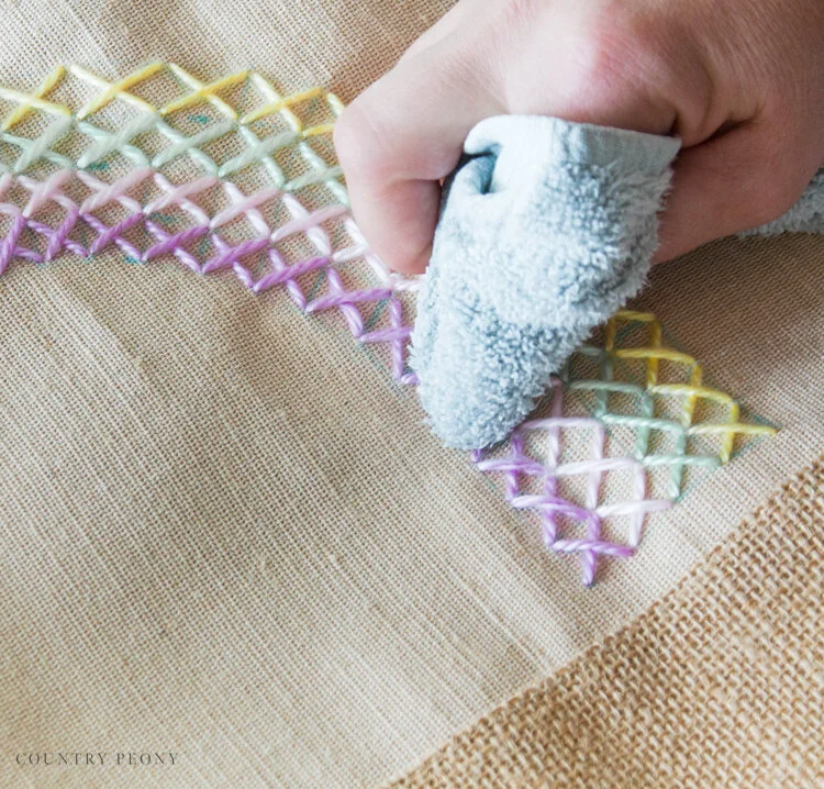 DIY Embroidered Rainbow Tote Bag Tutorial - Country Peony Blog