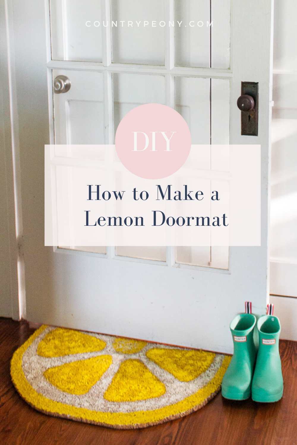 DIY Personalized Door Mats  How to Letter on Coir Mats! - Lemon Thistle