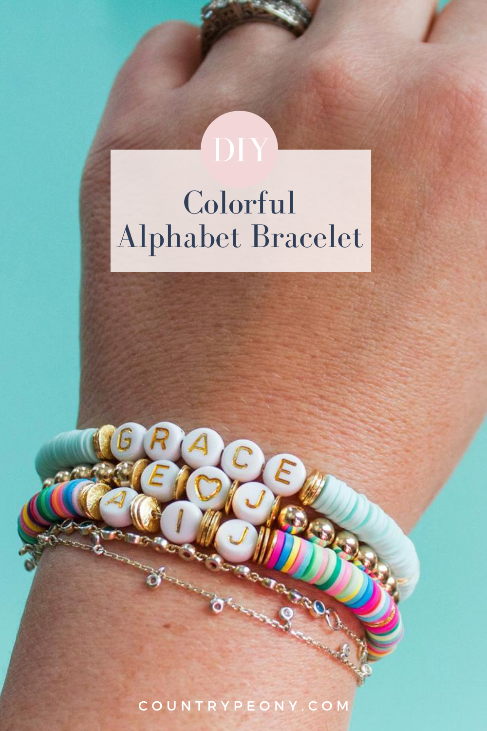 How to make simple DIY Alphabet Bridesmaid Bracelets