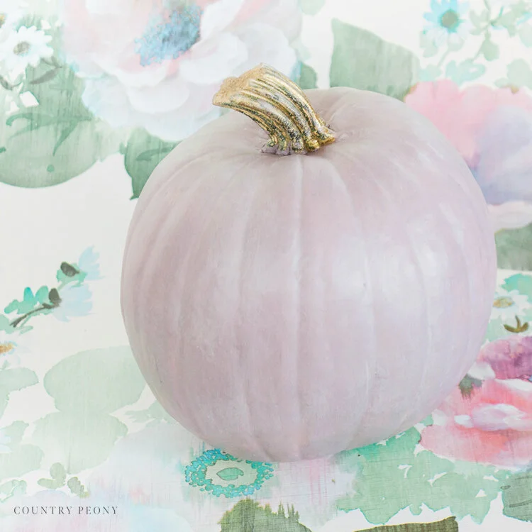 Milk Paint Pumpkins using Miss Mustard Seed's Milk Paint in Arabesque - Country Peony Blog