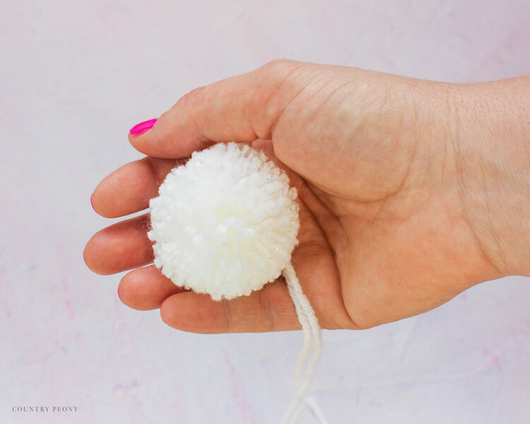 DIY Christmas Village Pom-Pom Wreath with Clover's Pom-Pom Maker - Country Peony Blog