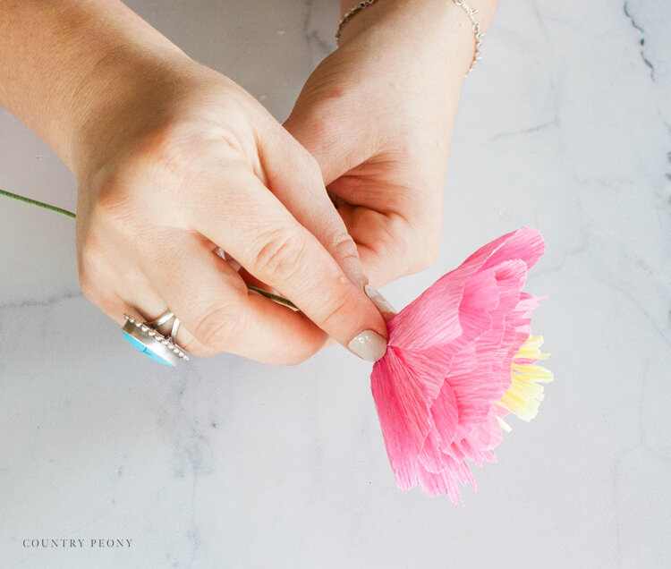 DIY Crepe Paper Peony Bouquet with Paper Mart - Country Peony Blog