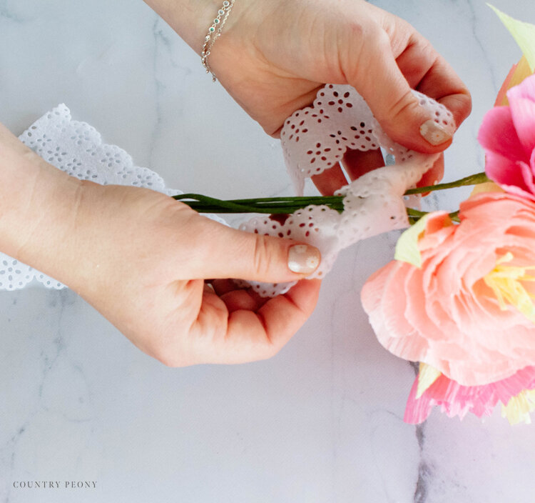 DIY Crepe Paper Peony Bouquet with Paper Mart - Country Peony Blog