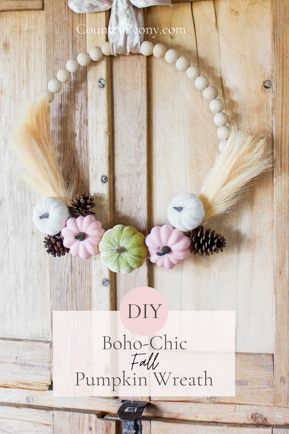 DIY Boho-Chic Pumpkin Fall Wreath — Country Peony