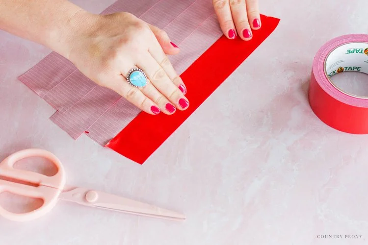 DIY Valentine's Day Heart Garland with Duck Tape - Country Peony