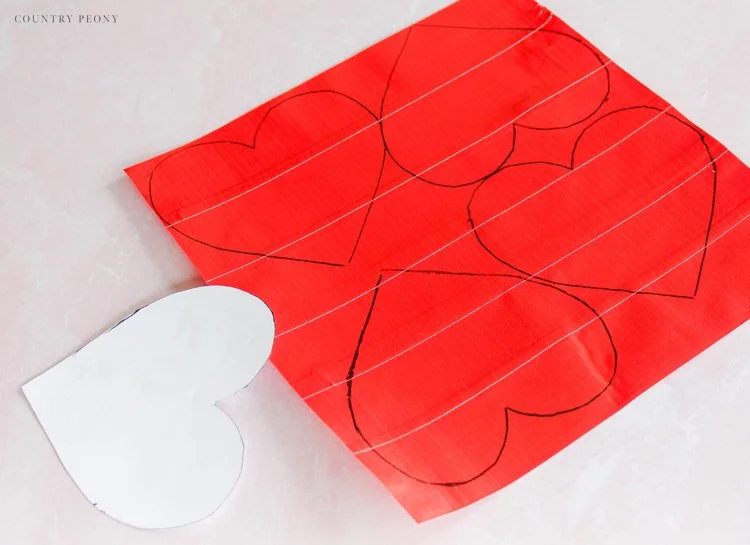 DIY Valentine's Day Heart Garland with Duck Tape - Country Peony