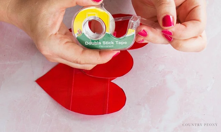 DIY Valentine's Day Heart Garland with Duck Tape - Country Peony