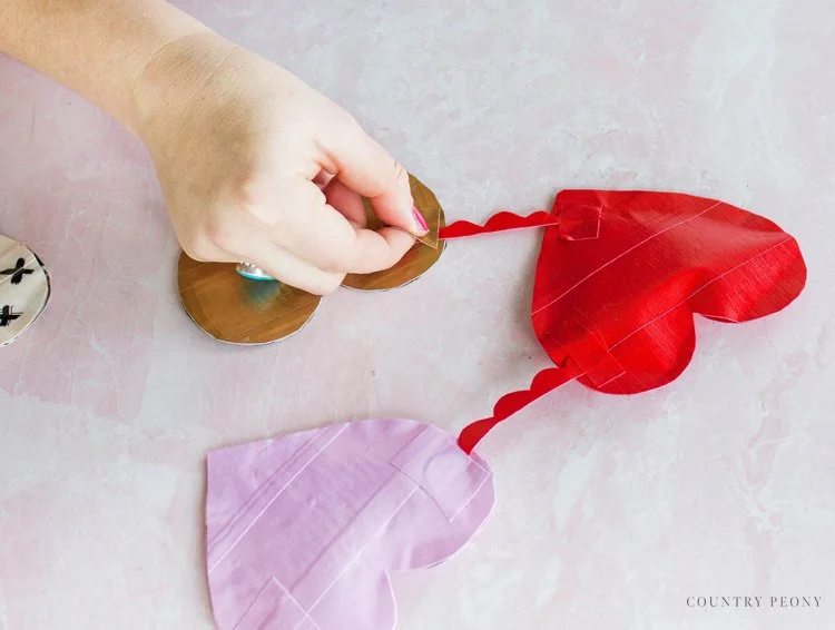 DIY Valentine's Day Heart Garland with Duck Tape - Country Peony