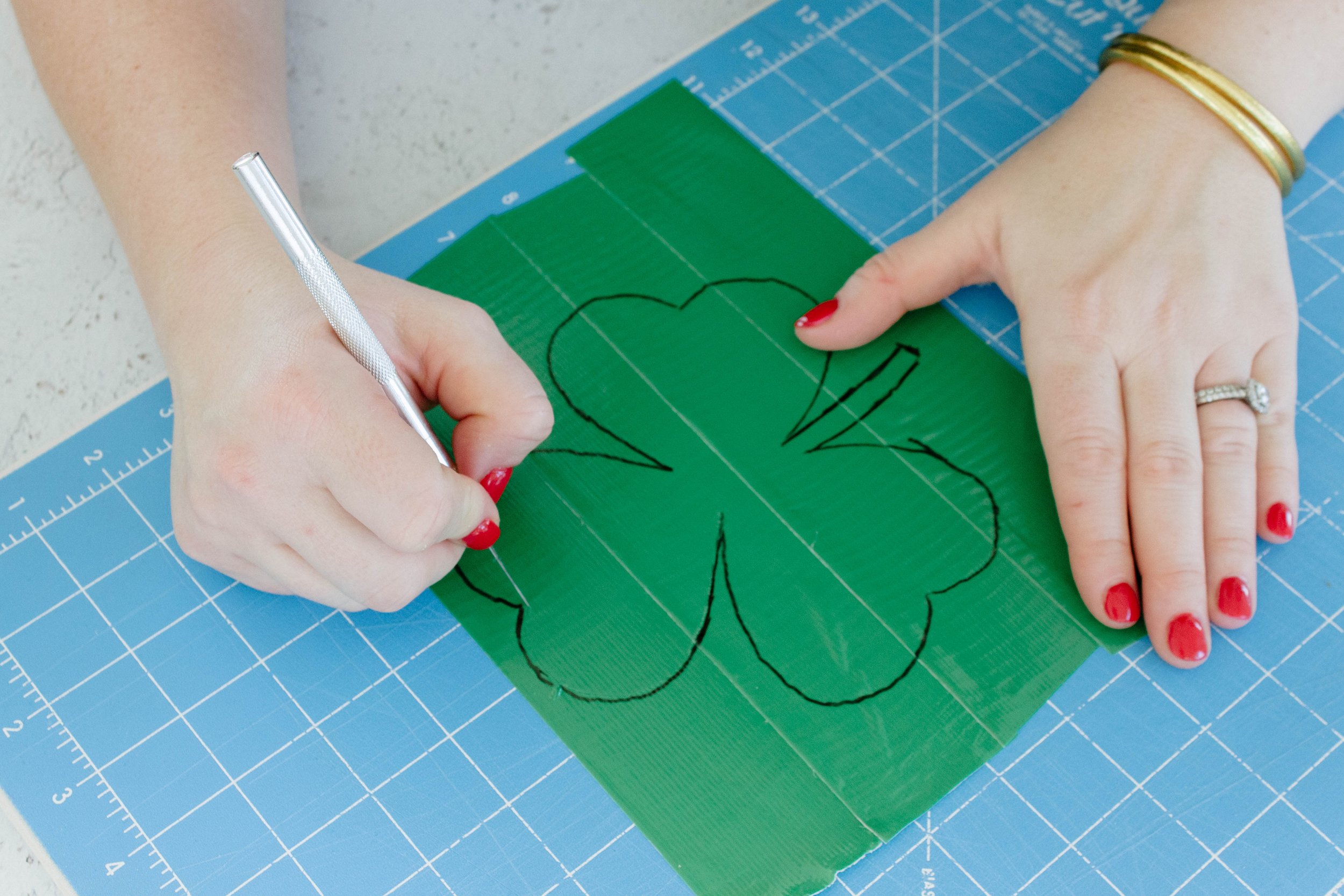 Duck Tape Shamrock Suncatcher 10.jpg