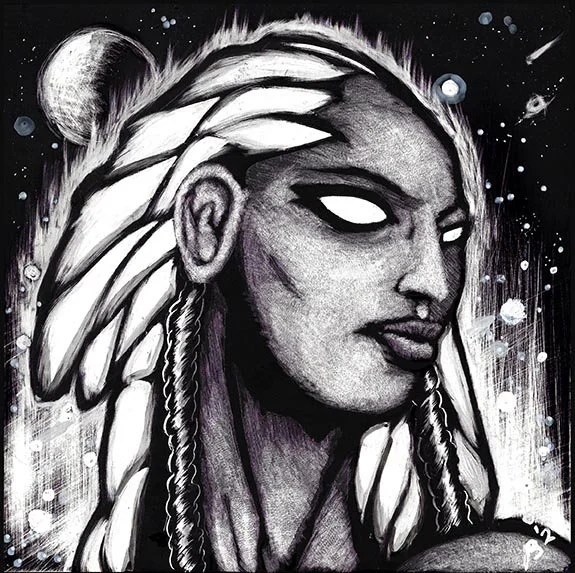 Fighter - Close Up 8"x8"