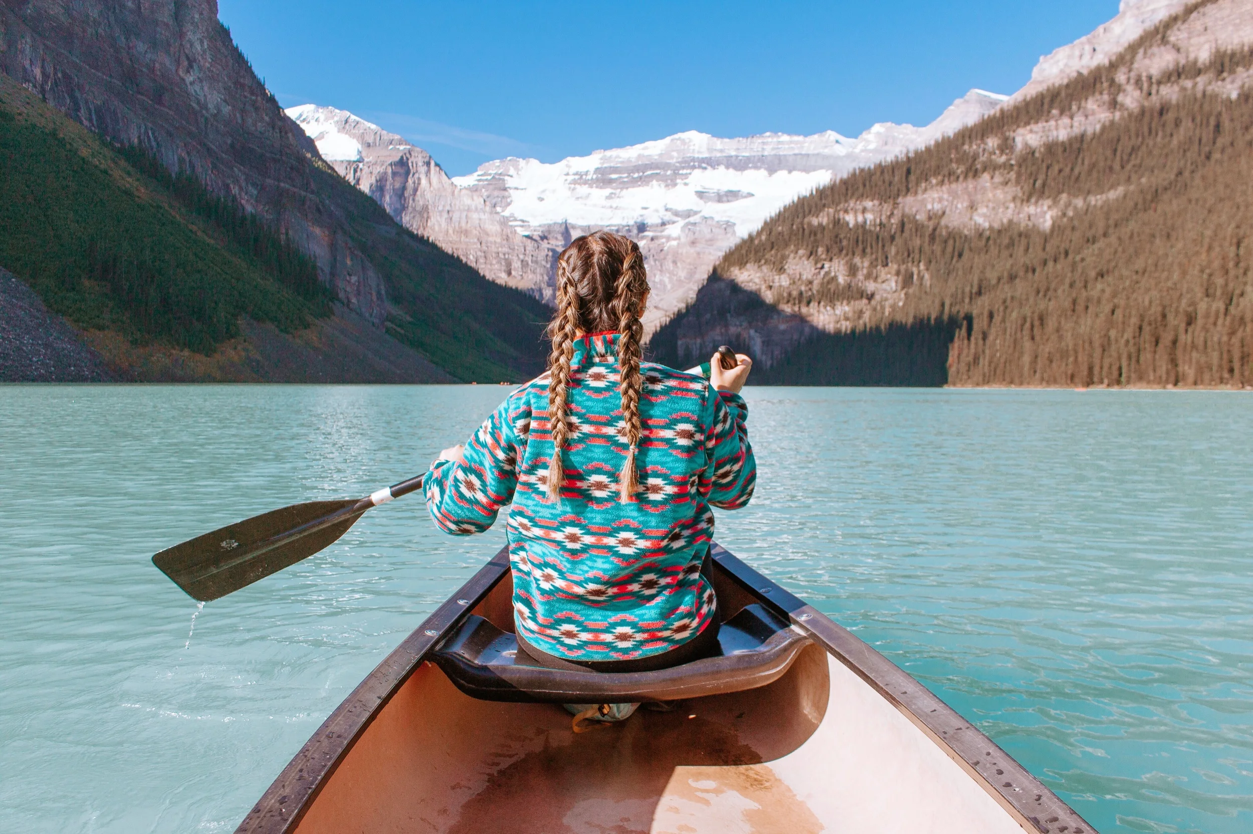 Canoeing at Lake Louise