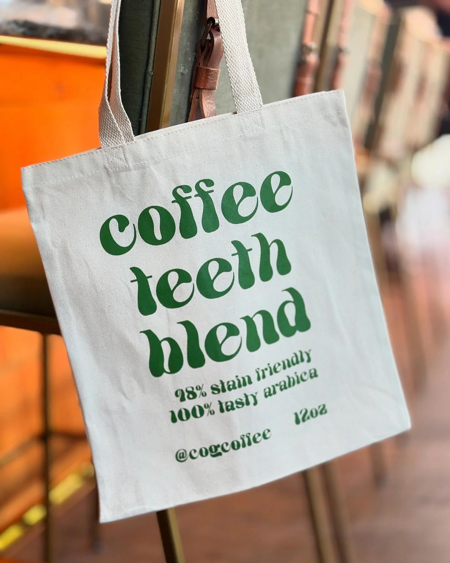 🔥 ☕️ hot new totes 🔥 ! 
We printed just a few to fill your closet with more totes. Reminder to always rinse after drinking your favorite origin coffee. 
.
.
.
.
.
#cogcoffee #totebag #carryall #cotton #coffeeteeth #coffee