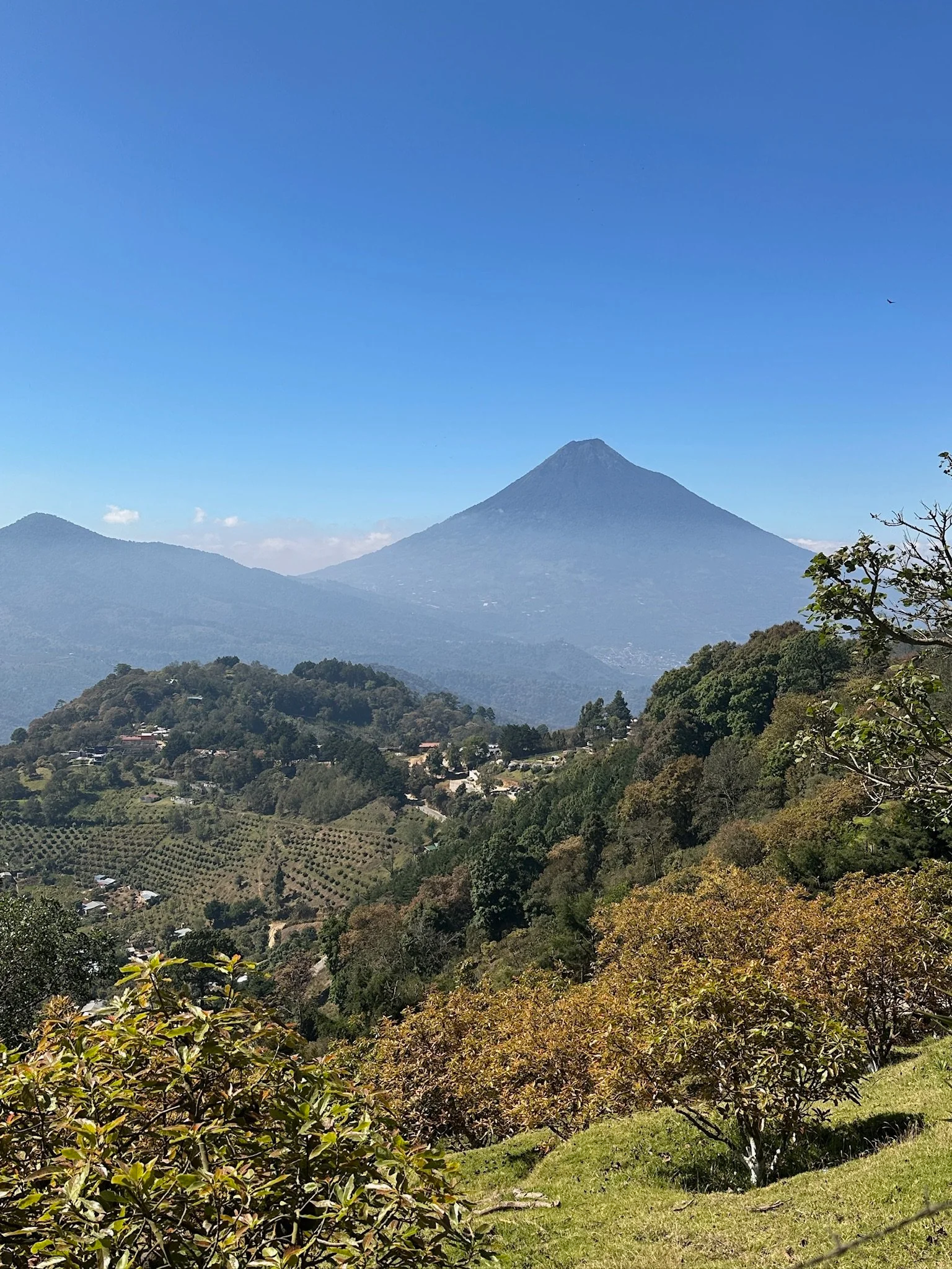 volcano in antigua, guatemala