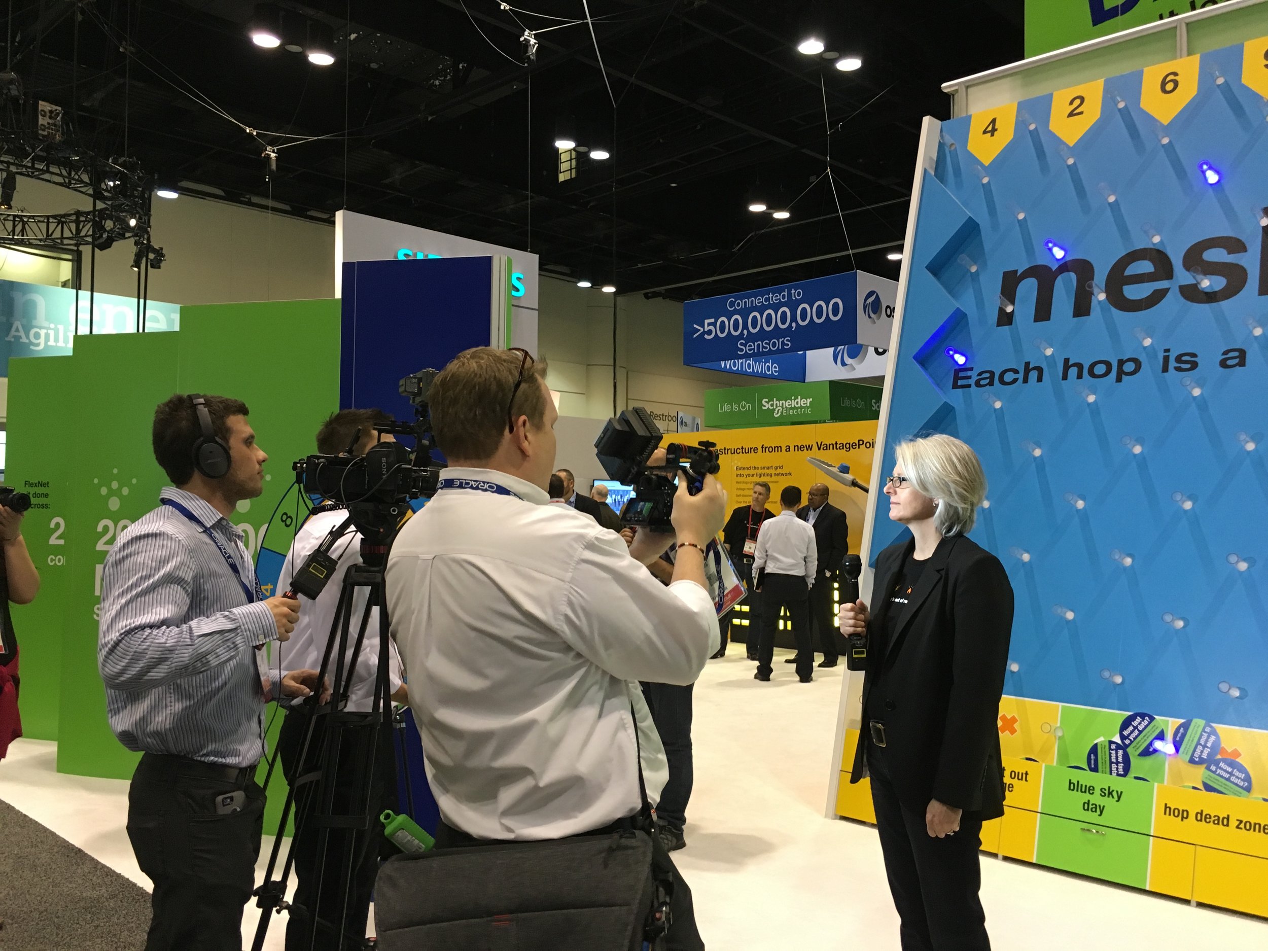 Walking the floor with our clients video production team, taking behind the scenes video and pictures to share on social. Love these videos that capture what it's really like to be on the exhibit hall floor. 