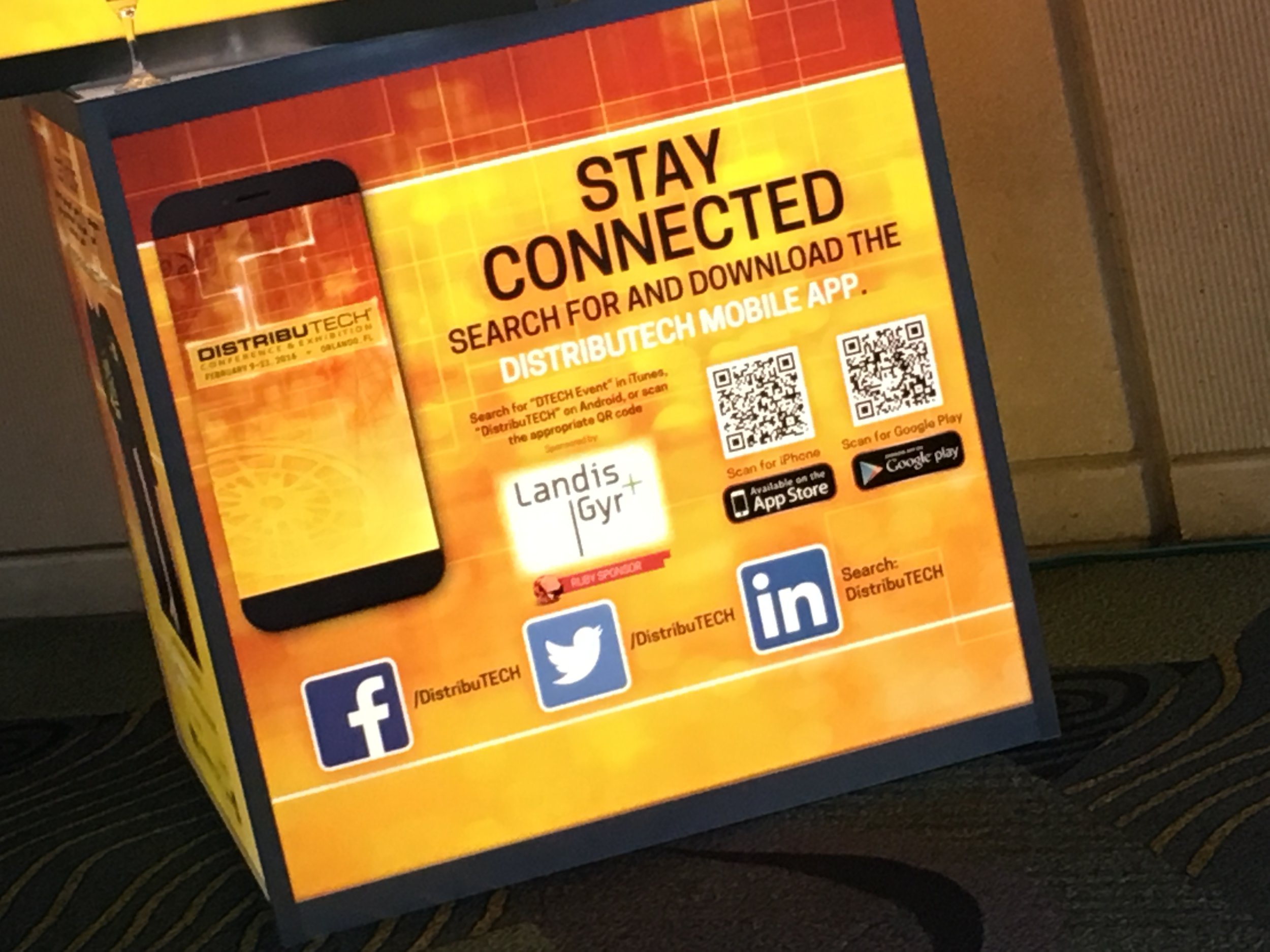Signage spotted promoting our social channels.